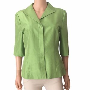 Shomi green silk blouse jacket
